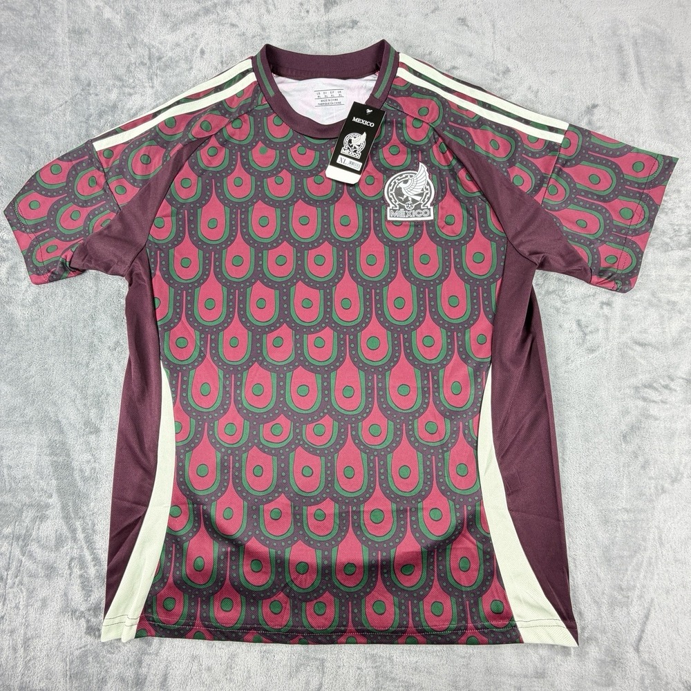 Mexico Soccer Fan Jersey Men's XL Pink Green Aztec Eagle Futbol Shirt NWT